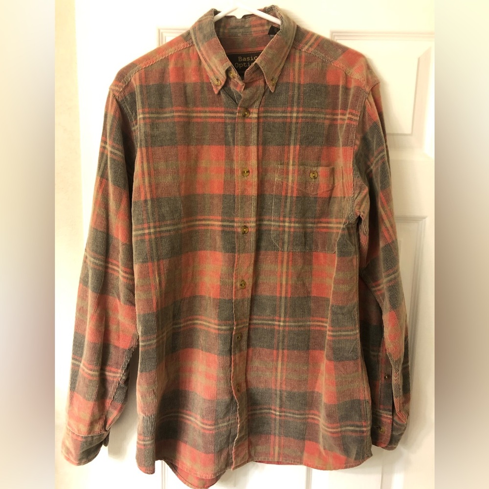 Faded Corduroy Plaid Button Up - Basic Options